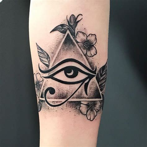 eye of horus pyramid tattoo.